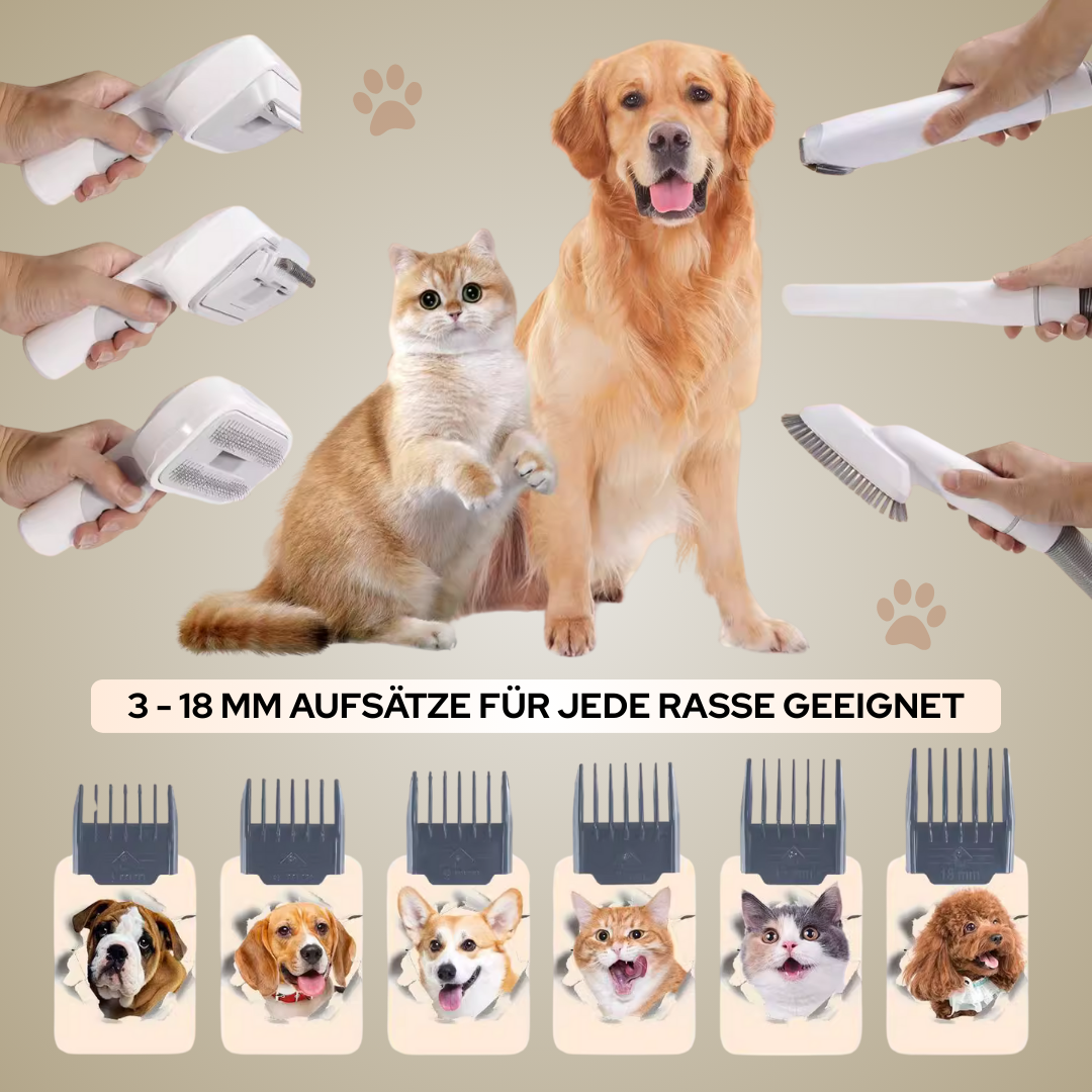 Saint & Coco – 5-in-1 Premium Haustier-Grooming & Saug-Set
